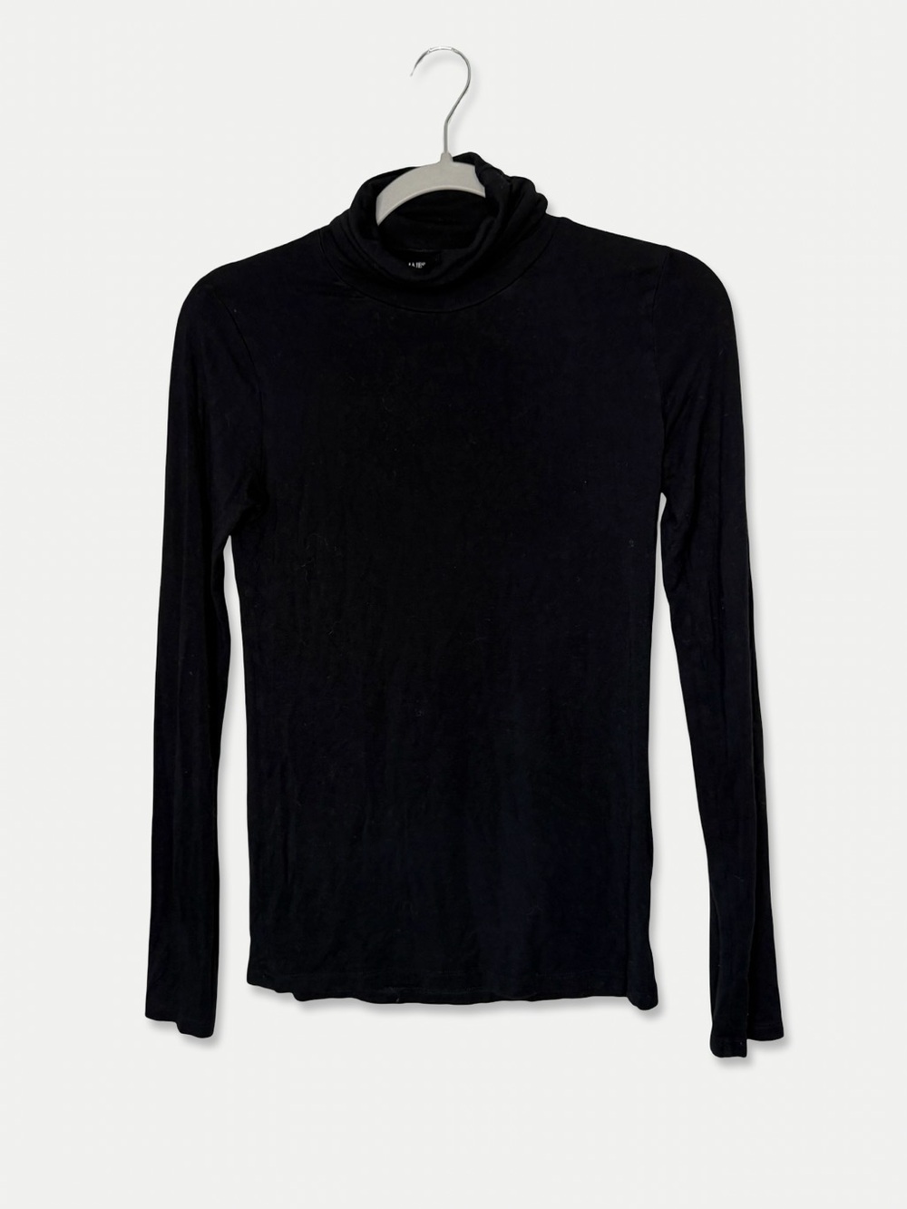 Majestic Filatures Paris Black Soft Touch Turtleneck Top Size 2 (Small)